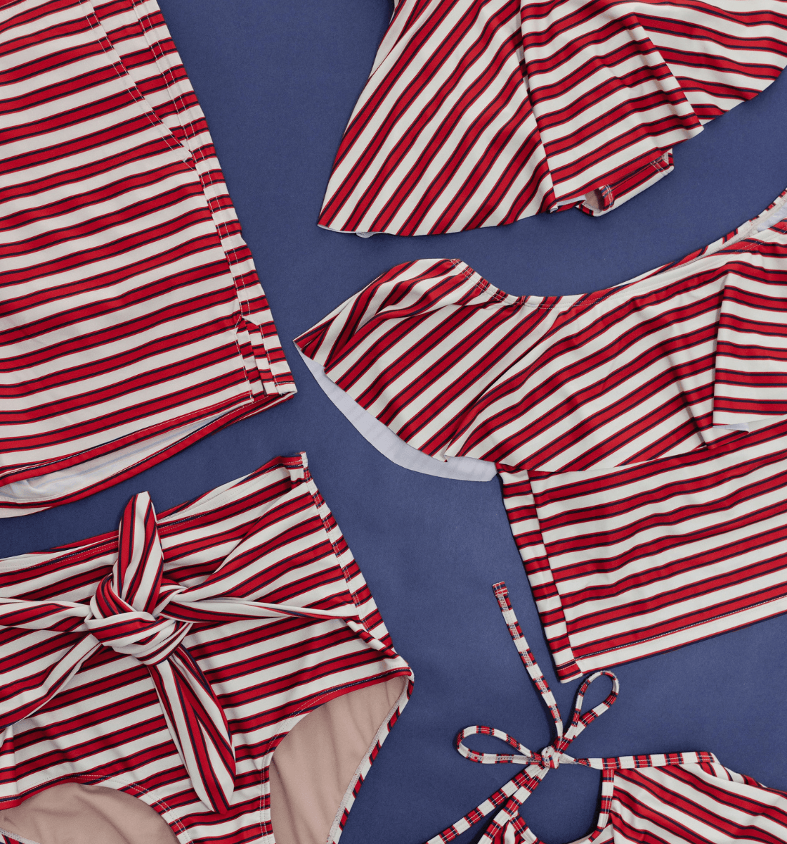 Red + Navy Stripes - Kortni Jeane