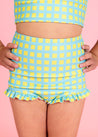 Girls High-Waisted Swimsuit Bottoms - Block Party