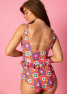 One-Piece Swimsuit - Psychedelic Flower
