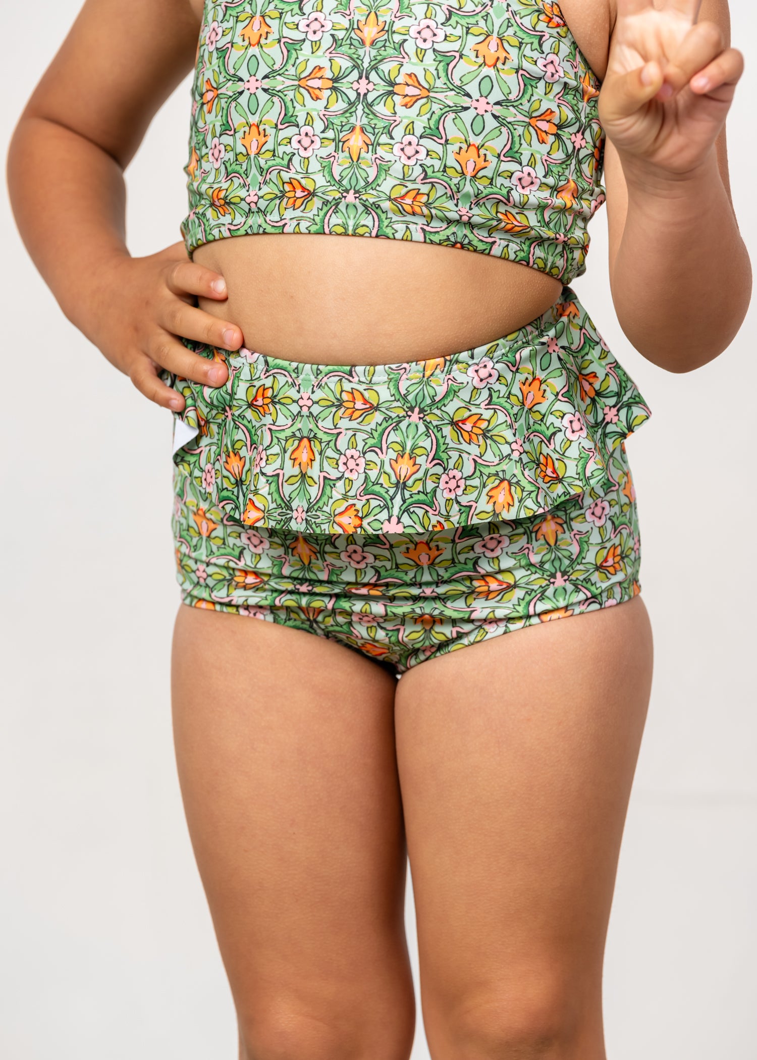 水着・ラッシュガード Pui flower peplum swimsuit Breanne - Floral Peplum Swimsuit - $20 – Rad Swim