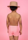 Boys Swimsuit - Shorts - Ribbed Flamingo