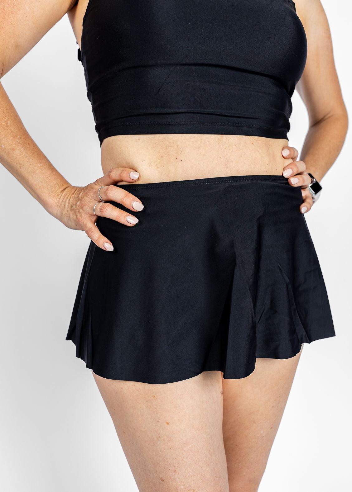 Swim skirt with shorts sales underneath