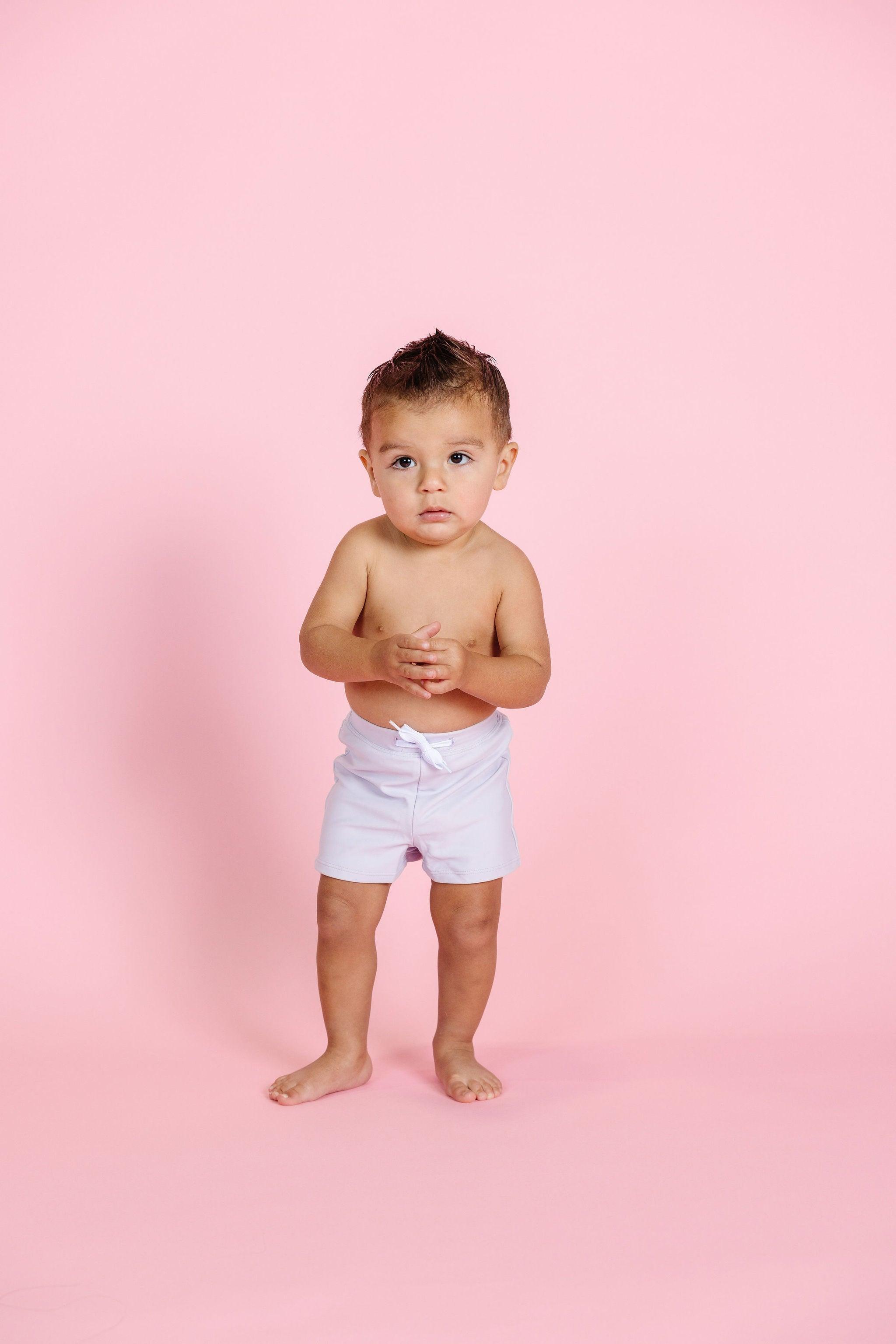 Baby Boy Swimsuit - Shorts - Cotton Purple