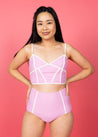 Crop Top Swimsuit - Ultimate Pink