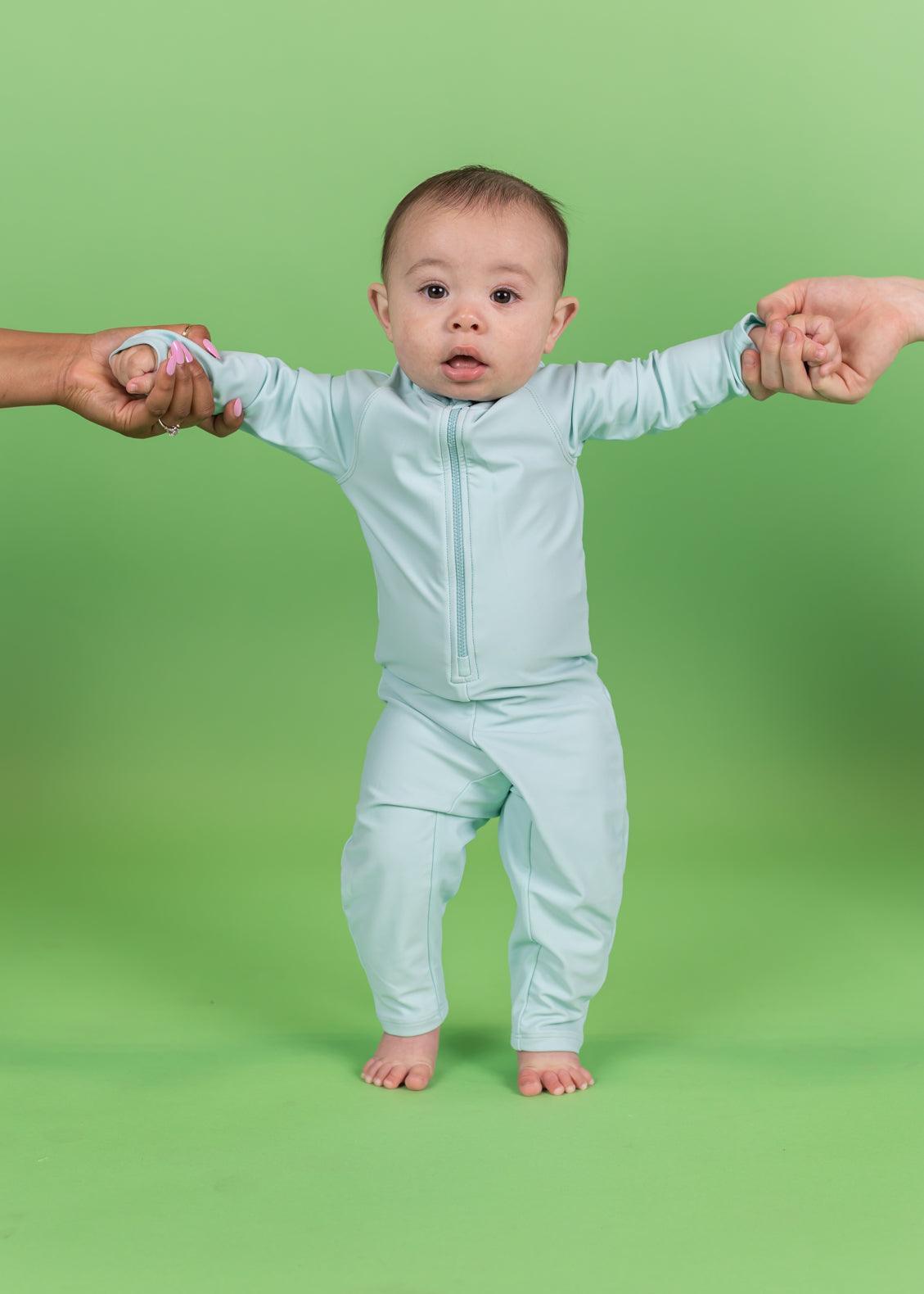 Baby Girl/Boy Swimsuit Rashguard One-Piece - Spearmint