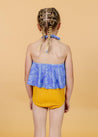 Girls High-Waisted Swimsuit Bottoms - Ribbed Golden