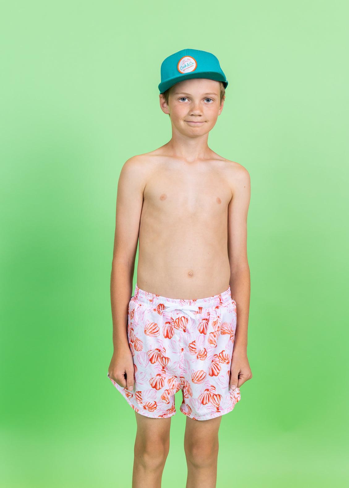 Teen Boy Swimsuit - Shorts - Painted Clams
