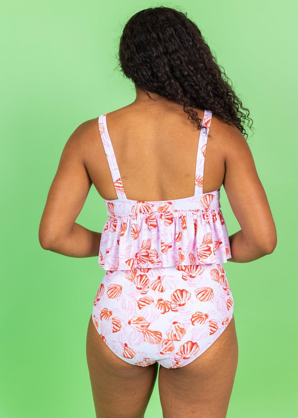 High-Waisted Swimsuit Bottom - Painted Clams