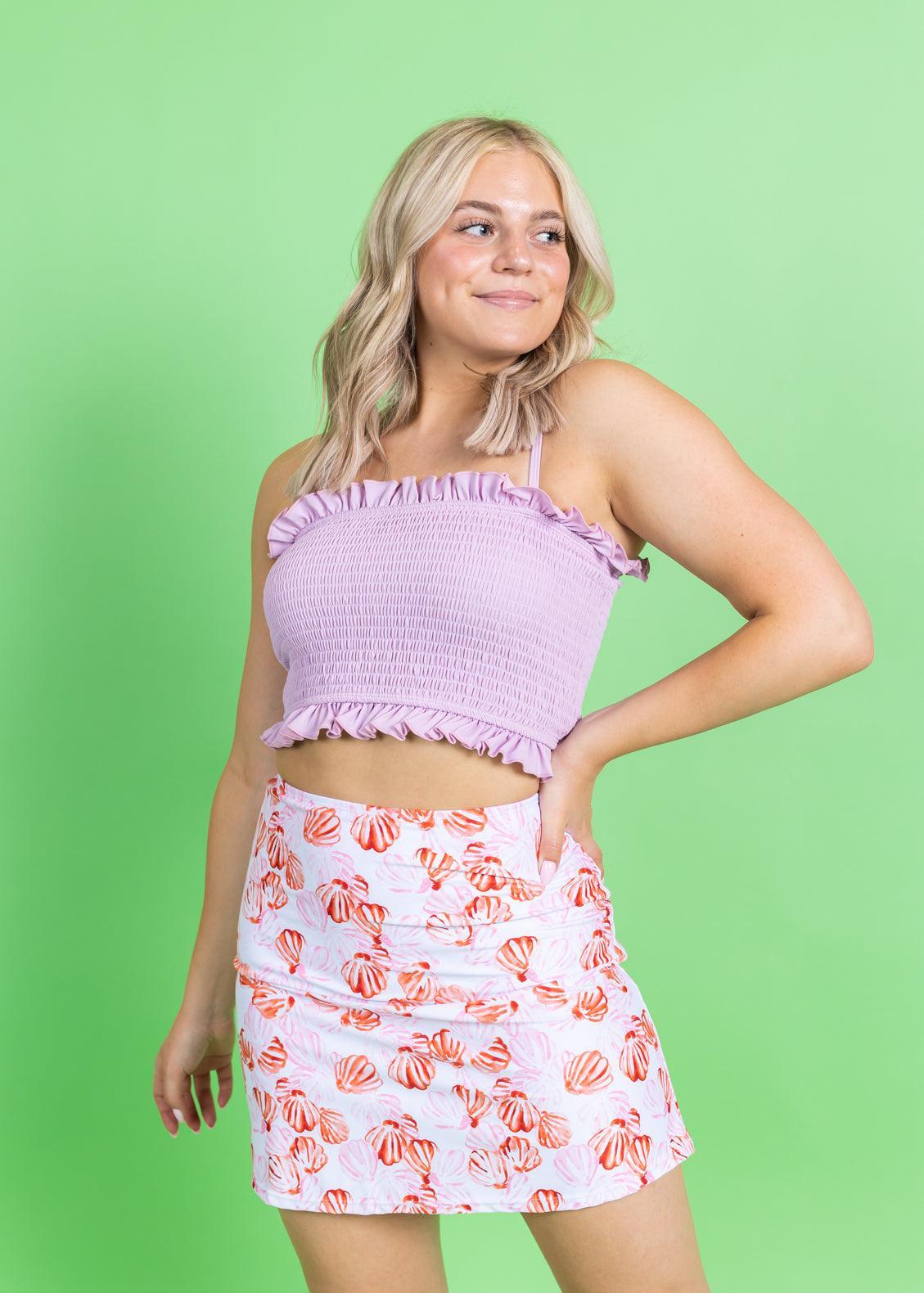 Crop Top Swimsuit - Just Lilac