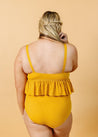 High-Waisted Swimsuit Bottom - Maternity - Ribbed Golden