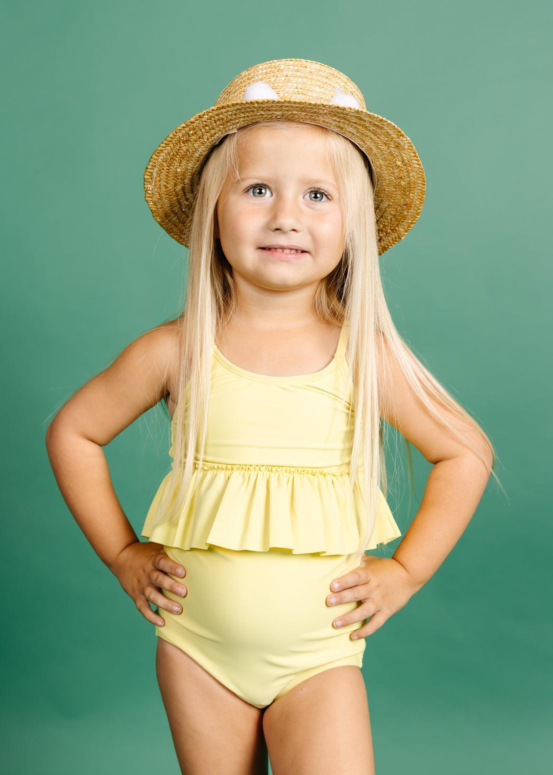 Yellow swimsuit 2025 for girls