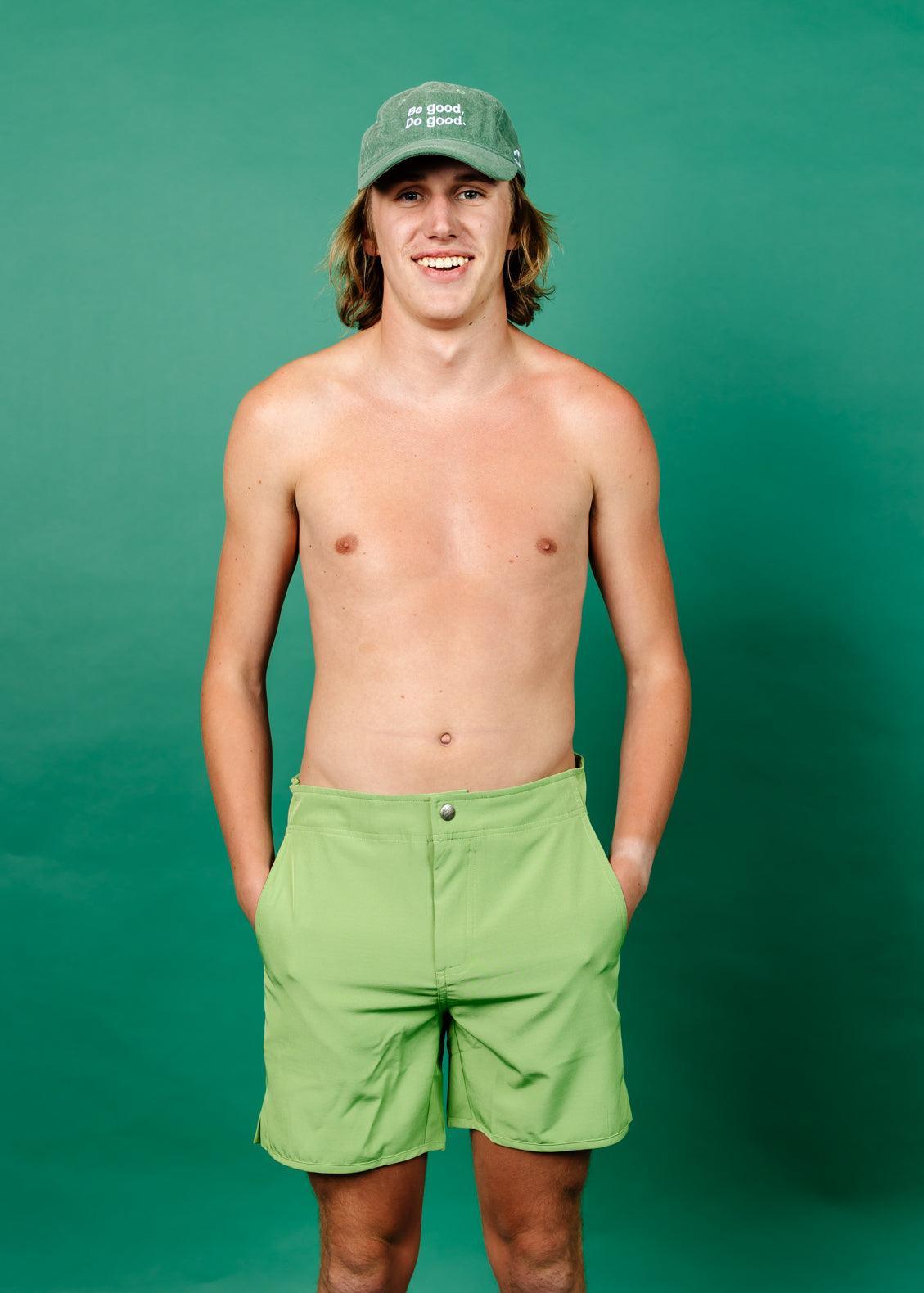 Mens Swimsuit - Shorts - Sweet Pea Green