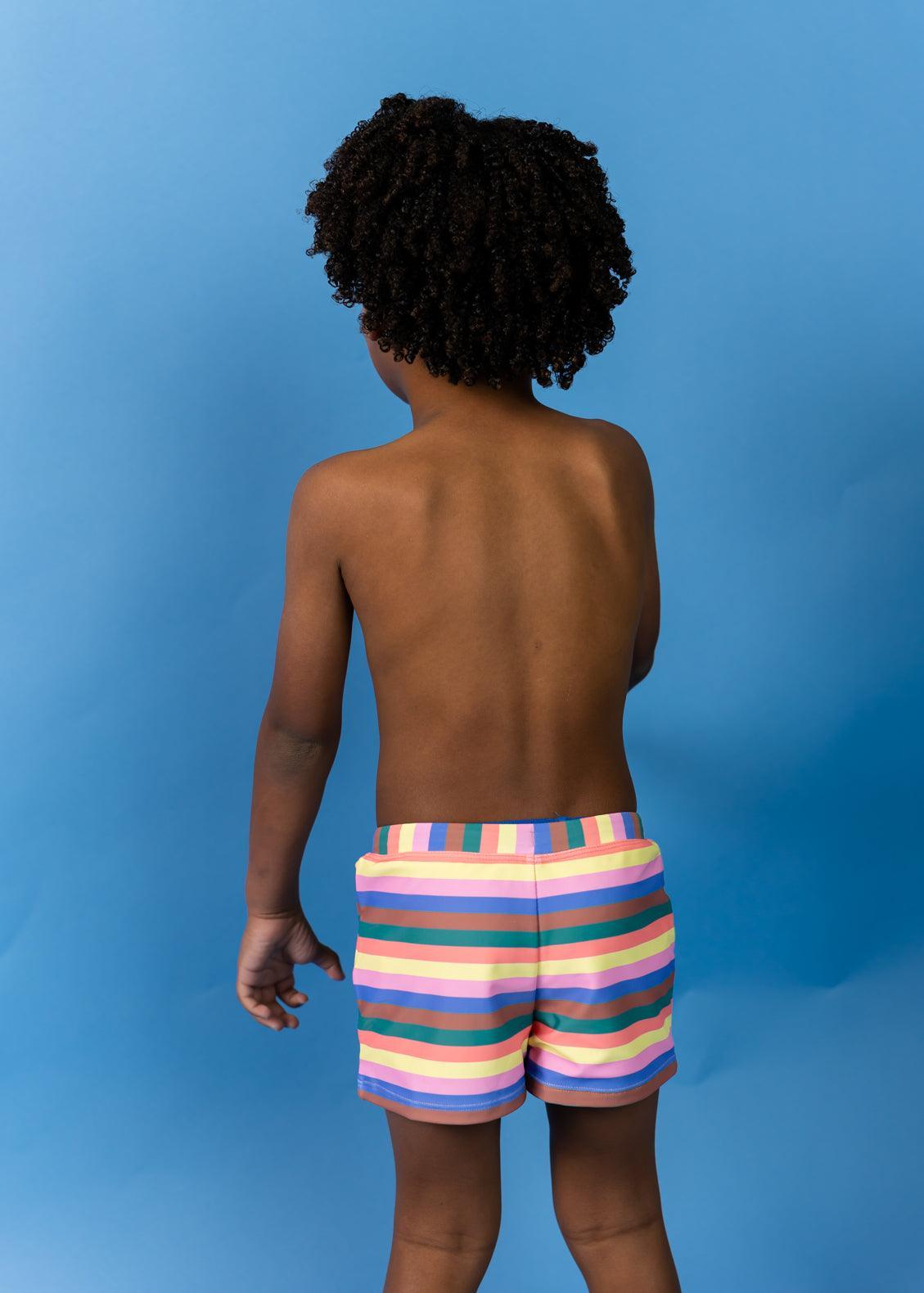 Boys Swimsuit - Shorts - Retro Stripe