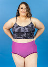 High-Waisted Swimsuit Bottom - Berry