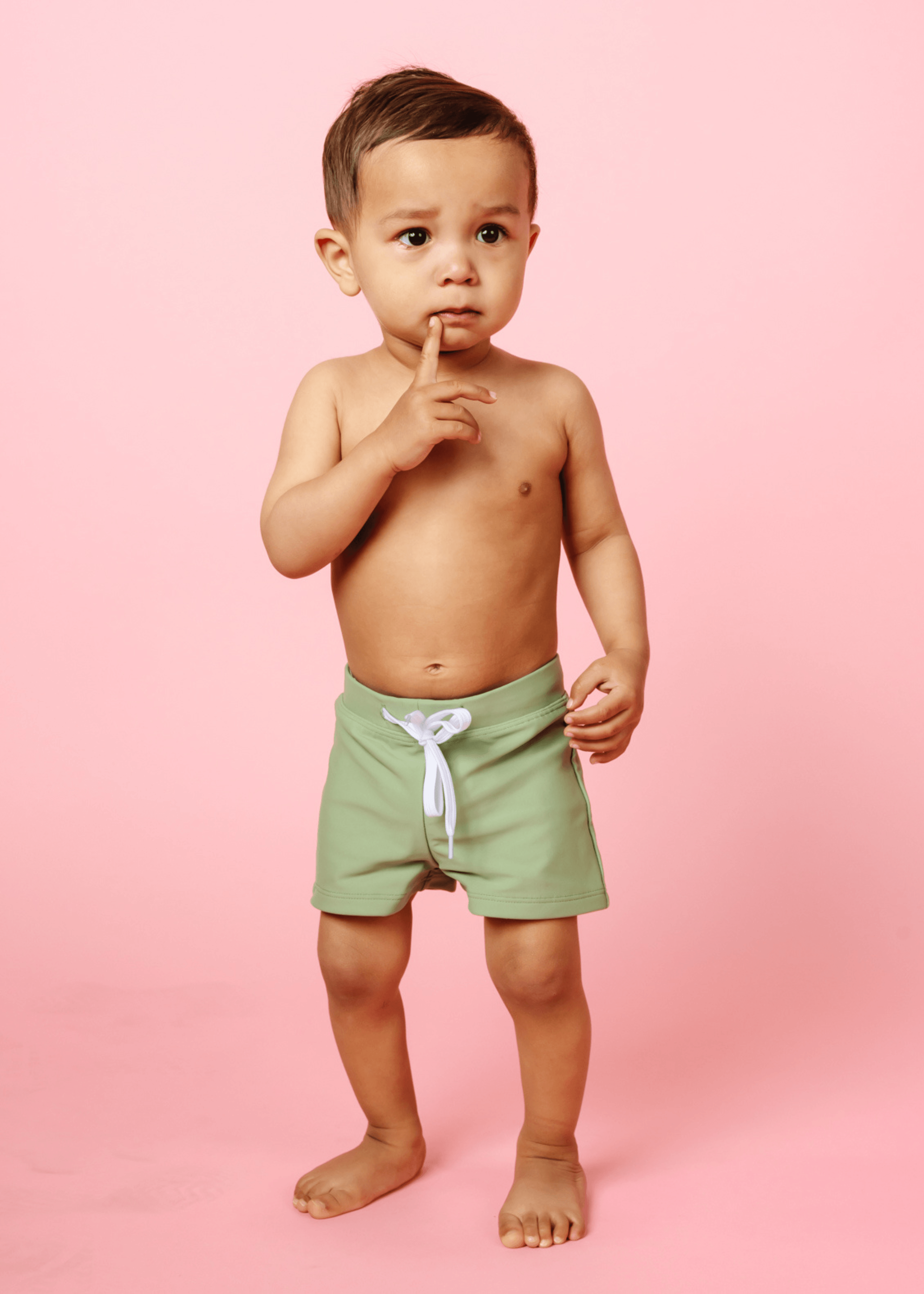 Baby Boy Swimsuit - Shorts - Meadow Green