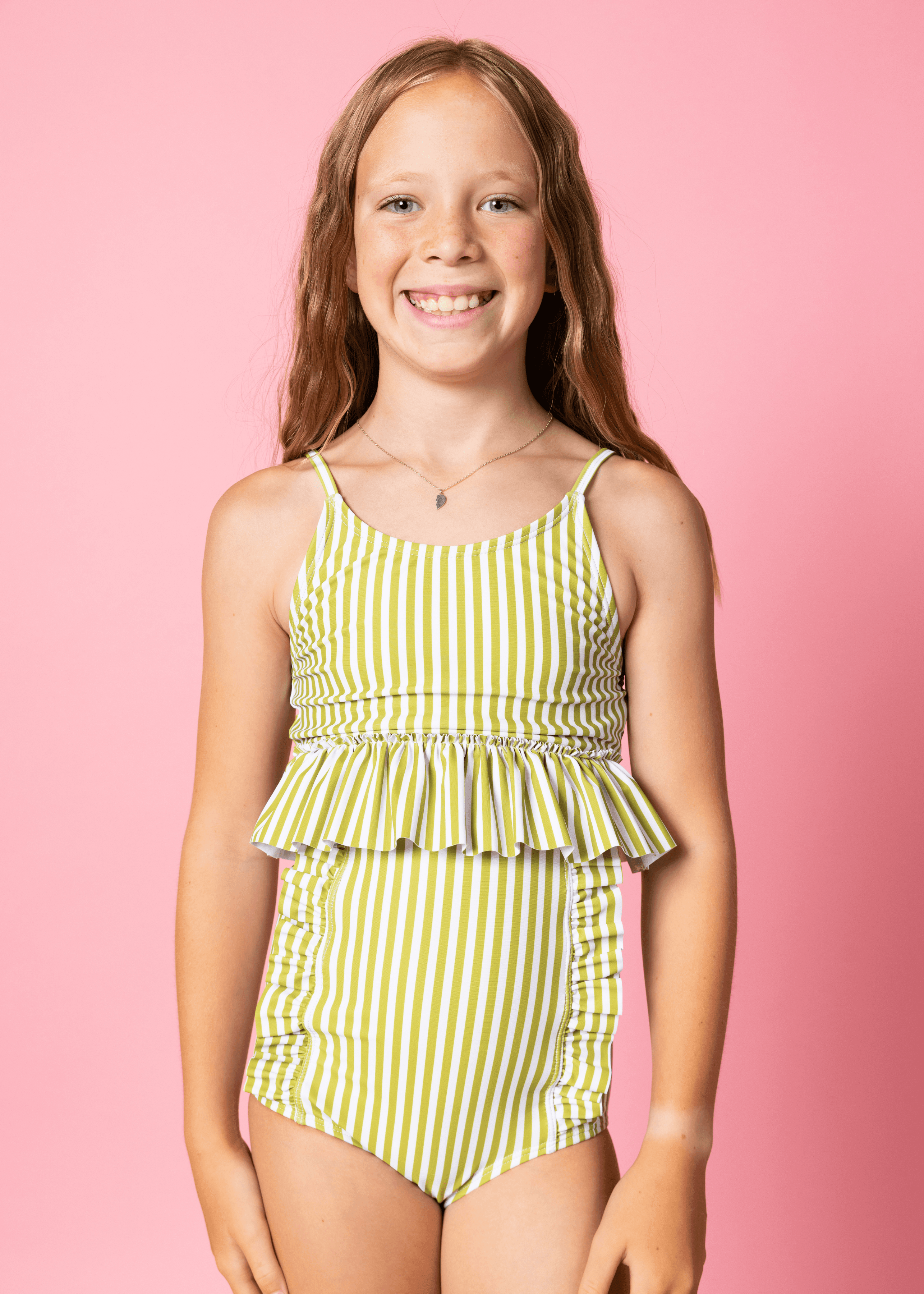 Youth Down in Front Ruffle Bottoms | Pear Stripes - Kortni Jeane