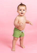 Baby Euro Shorts | Ribbed Spring Green - Kortni Jeane
