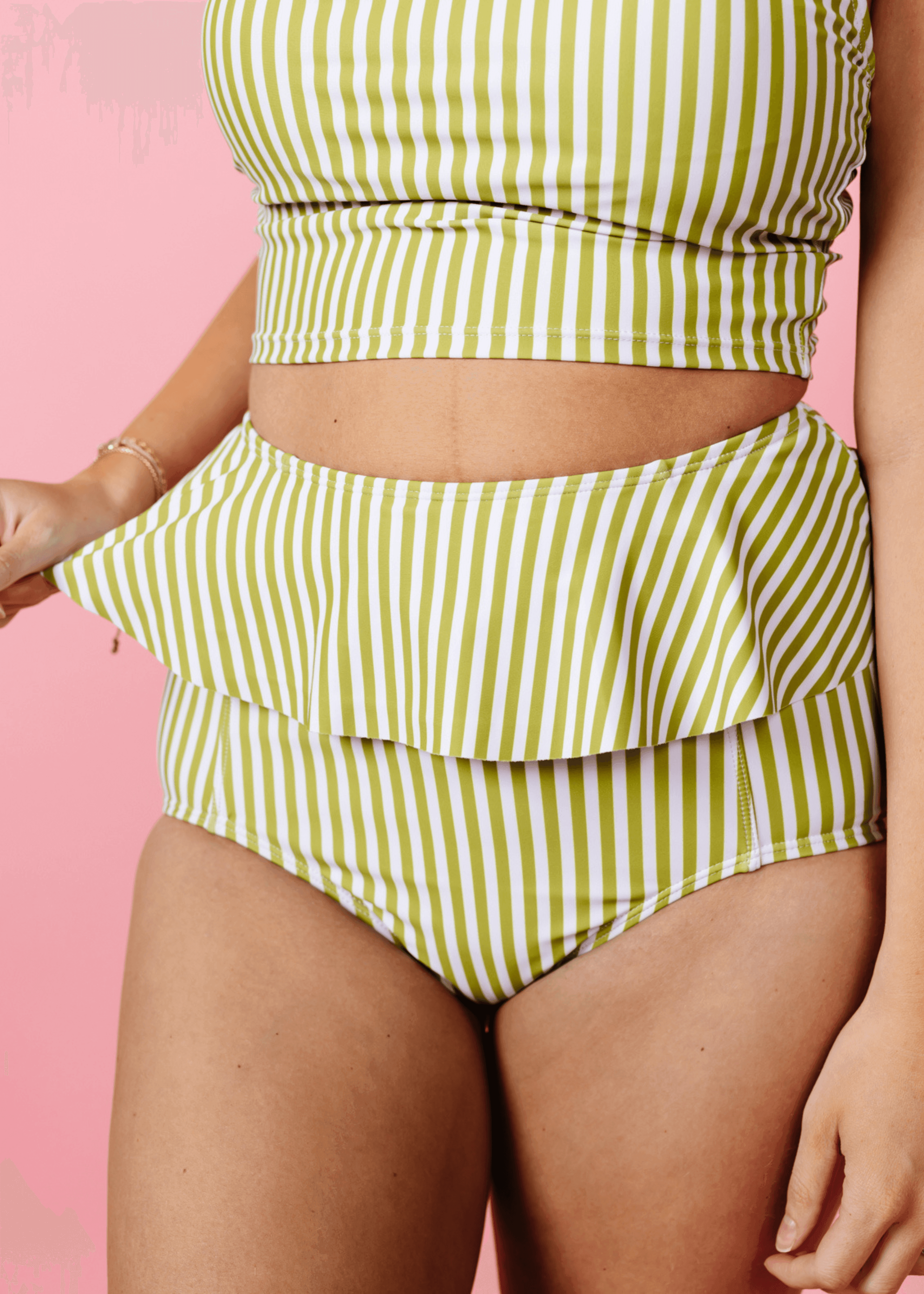 Peplum Bottoms | Pear Stripes - Kortni Jeane