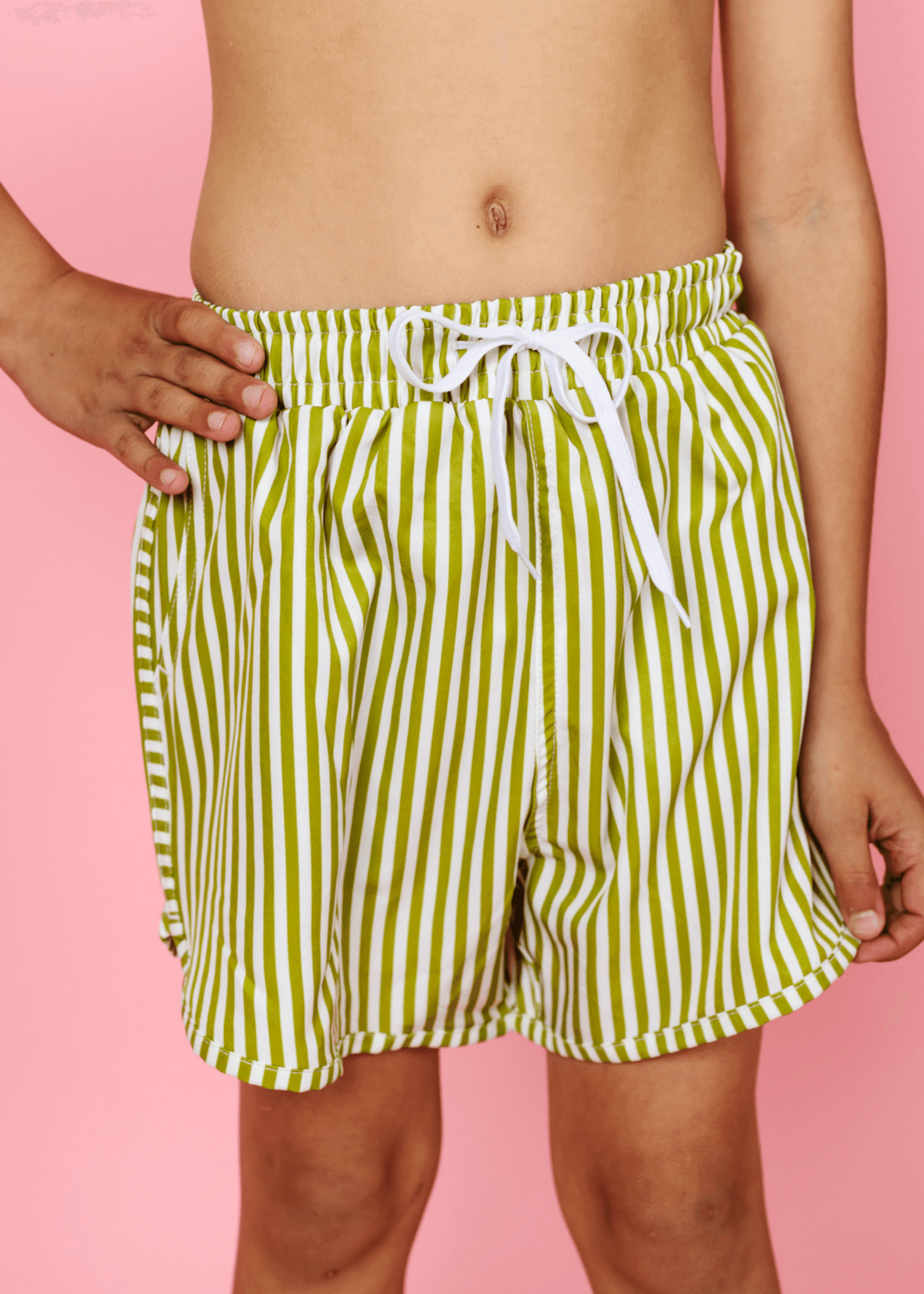 Youth Retro Shorties | Pear Stripes - Kortni Jeane