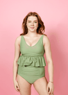 Crop Top Swimsuit - Meadow Green