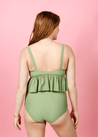 High-Waisted Swimsuit Bottom - Meadow Green