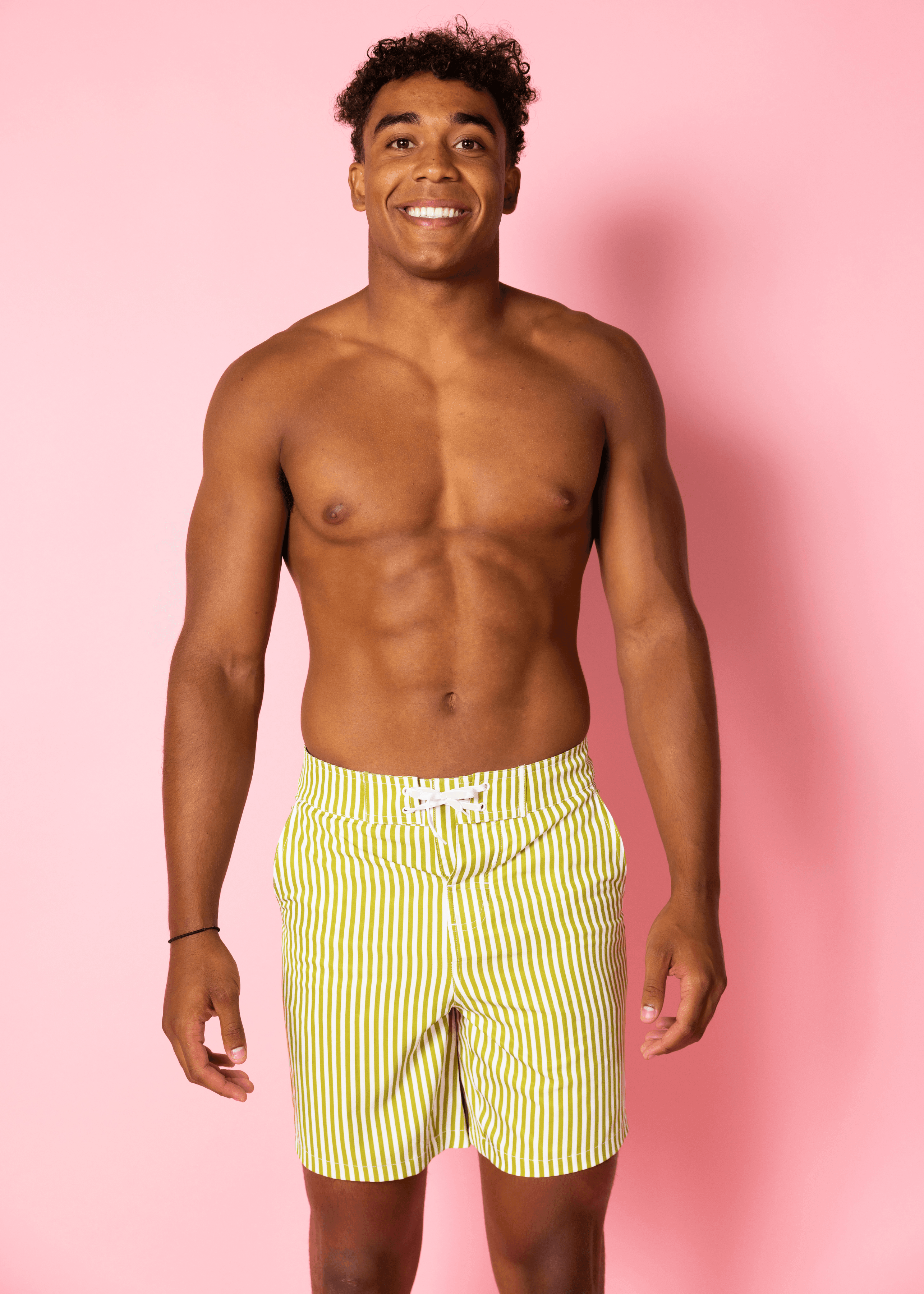 Men's Swim Trunks | Pear Stripes - Kortni Jeane