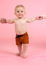 Baby Boy Swimsuit - Shorts - Ribbed Caramel