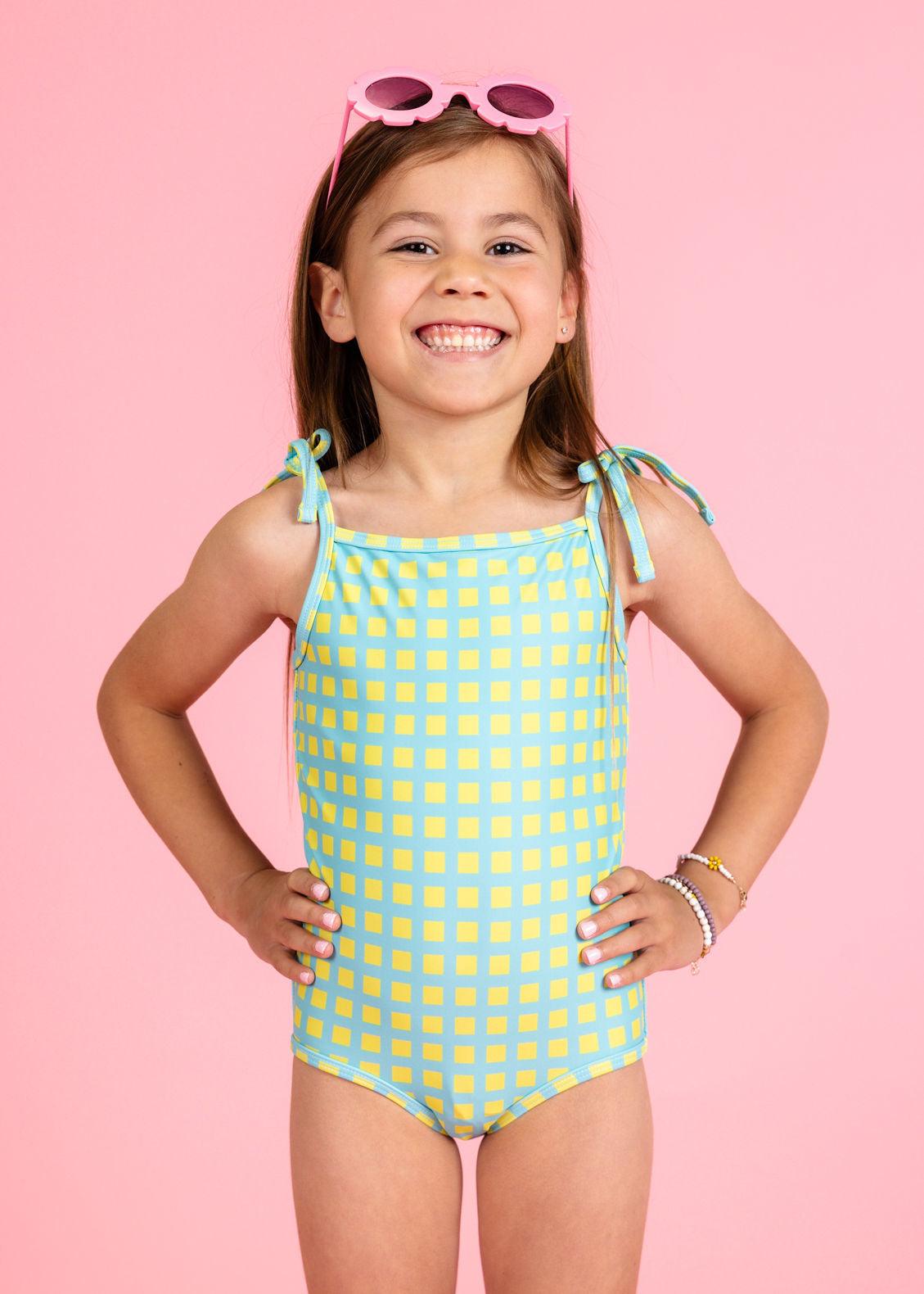 Girls One-Piece Swimsuit - Block Party