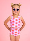 Girls High-Waisted Swimsuit Bottoms - Disco Daisy