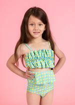 Girls Crop Top Swimsuit - Block Party