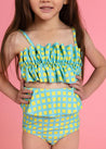 Girls Crop Top Swimsuit - Block Party