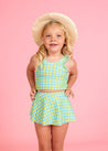 Girls High-Waisted Swimsuit Bottoms - Skirt - Block Party