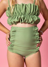 Teen Girl High-Waisted Swimsuit Bottoms - Meadow Green