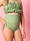 Teen Girl High-Waisted Swimsuit Bottoms - Meadow Green