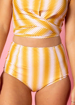 High-Waisted Swimsuit Bottom - Vintage Triangles