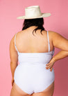 High-Waisted Swimsuit Bottom - Light Blue Stripe