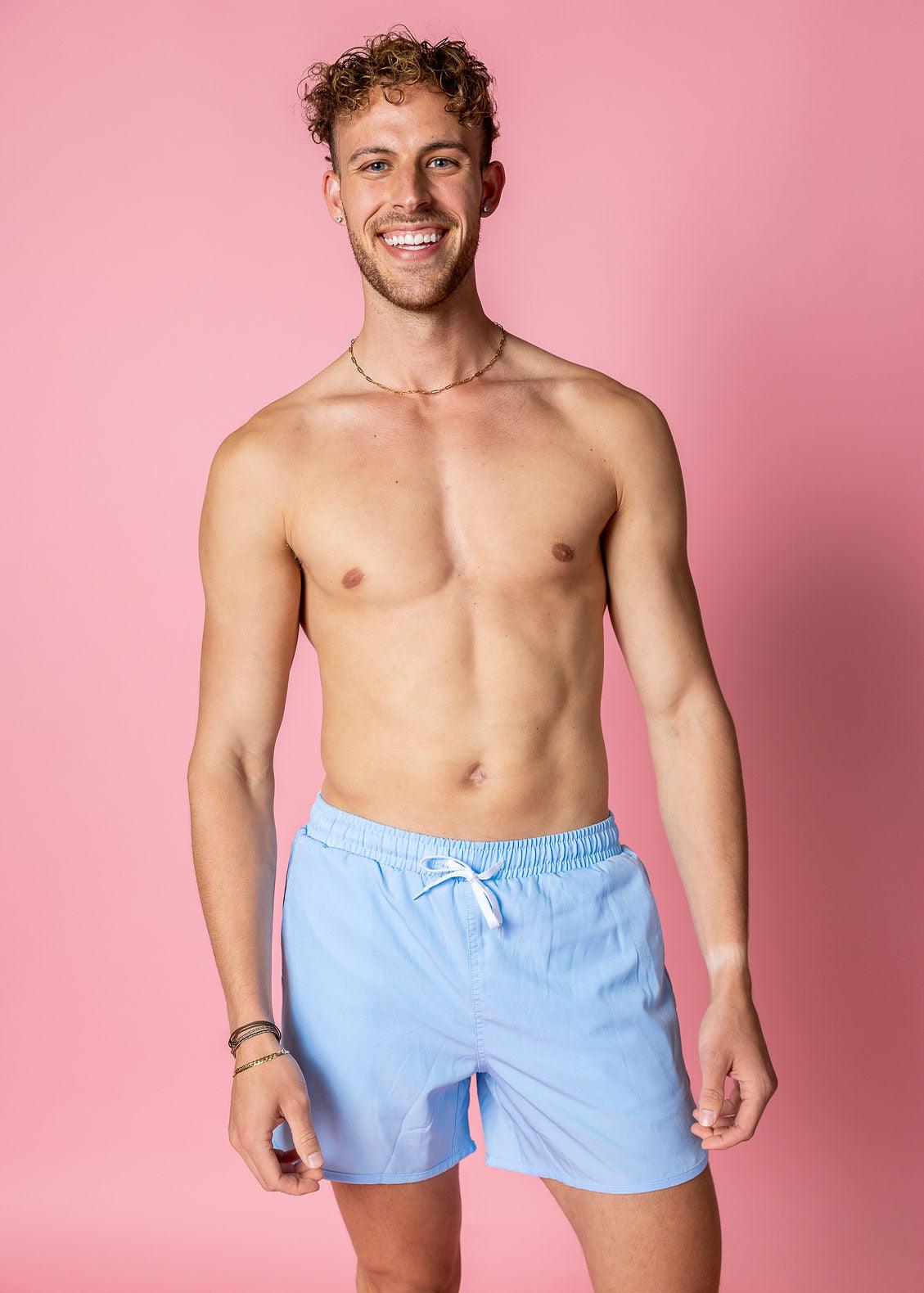 Mens Swimsuit - Shorts - Barely Blue