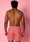 Mens Swimsuit - Shorts - Red Ditsy Floral