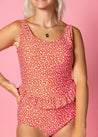 One-Piece Swimsuit - Red Ditsy Floral