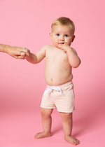 Baby Boy Swimsuit - Shorts - Ribbed Whipped Peach