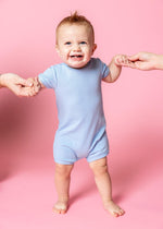 Baby Girl/Boy Swimsuit Rashguard One-Piece - Waffled Barely Blue
