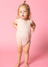 Baby Girl One-Piece Swimsuit - Ribbed Whipped Peach