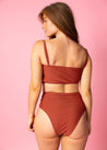 Crop Top Swimsuit - Amber Brown