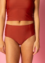 High-Waisted Swimsuit Bottom - Amber Brown