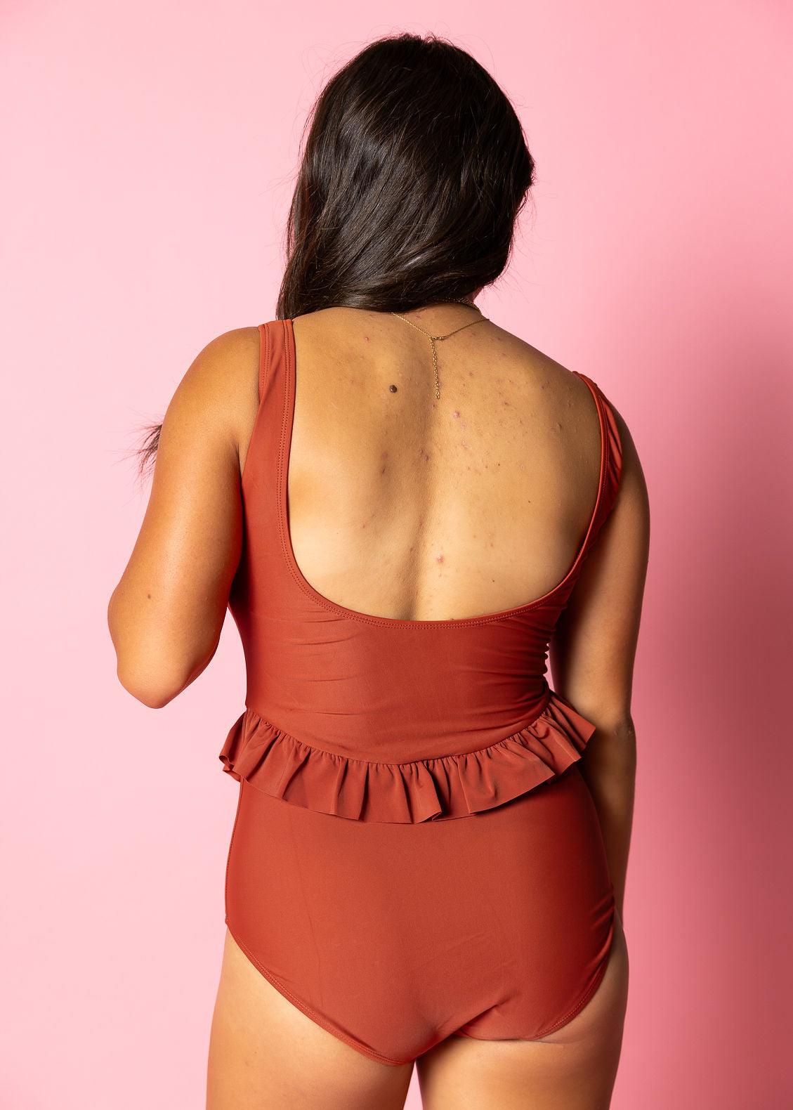One-Piece Swimsuit - Amber Brown