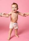 Baby Boy Swimsuit - Shorts - Ribbed Whipped Peach