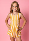 Teen Girl One-Piece Swimsuit - Vintage Triangles