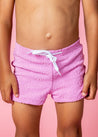 Baby Boy Swimsuit - Shorts - Textured Orchid Daisy