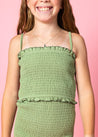 Teen Girl Crop Top Swimsuit - Meadow Green