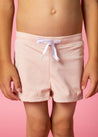 Boys Swimsuit - Shorts  - Ribbed Whipped Peach